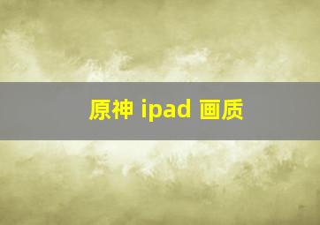 原神 ipad 画质